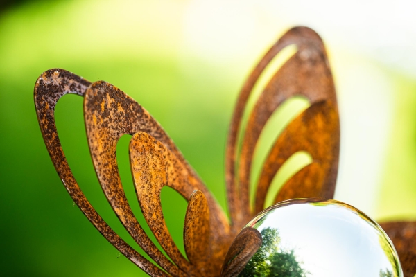 Gartenstecker Blume Jana mit Edelstahlkugel